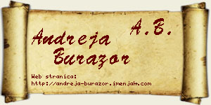 Andreja Burazor vizit kartica